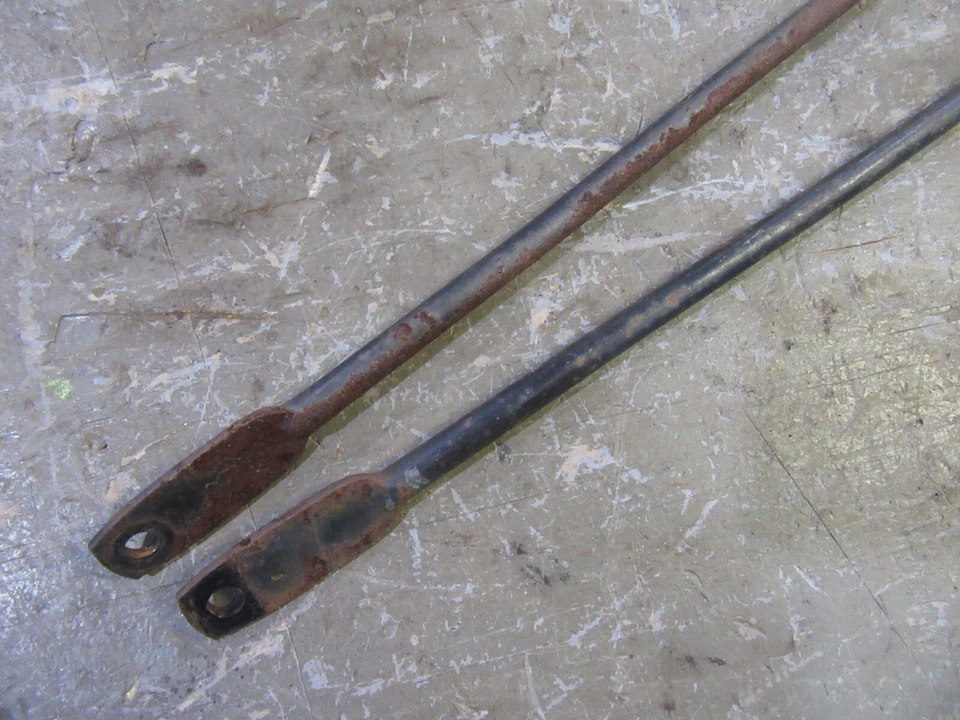 1983 Pontiac Bonneville front under hood fender core support rod bars 33 1/4" - Image 2 of 3