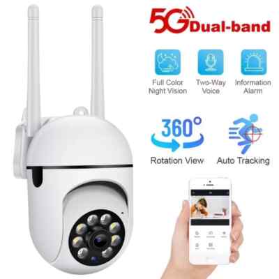 Smart IP Kamera 1080P HD 5G Dual-Band WIFI CCTV 128Gb Lenovo SD Karte ~ Wireless