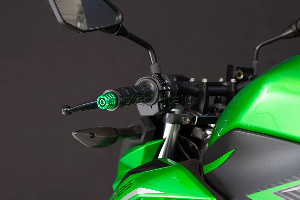 EVOTECH CONTRAPPESI BILANCIERI MANUBRIO KAWASAKI NINJA ZX6R 636 2019-2020 VERDE - Immagine 2 di 3