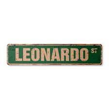 LEONARDO Vintage Street Sign Childrens Name Room| Indoor/Outdoor