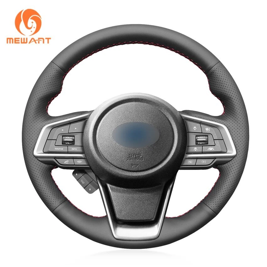 For Subaru XV Steering Wheel Cover Leather Alcantara Suede Carbon