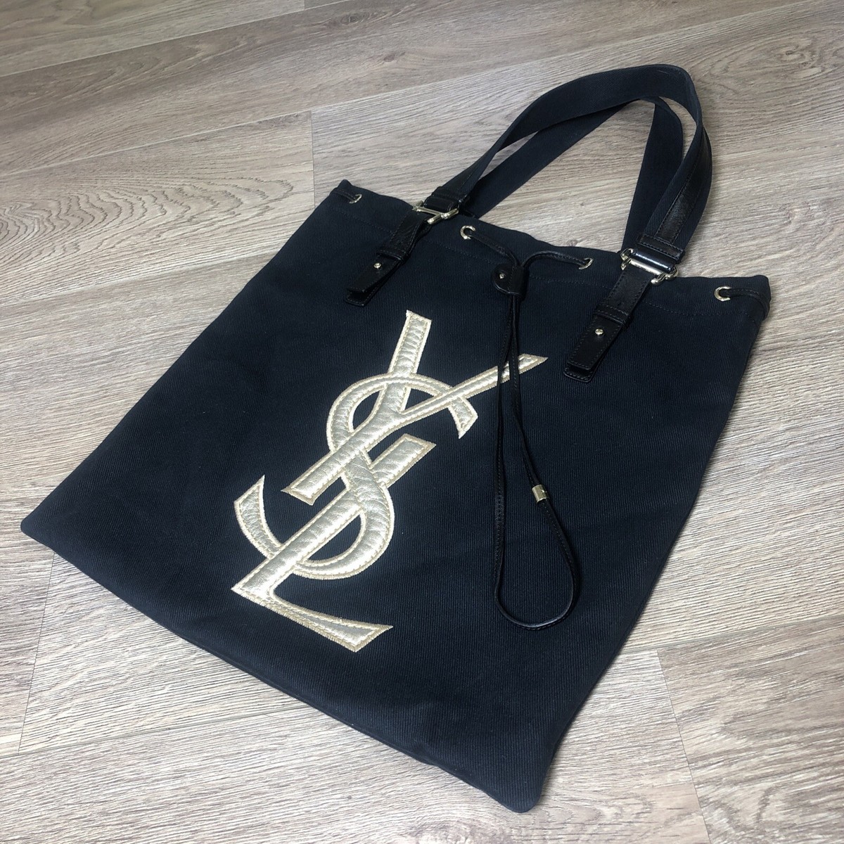 【関税&送料込み】Saint Laurent Canvas Tote Bag Yves Saint Laurent Canvas Tote Bag made in Italy | eBay