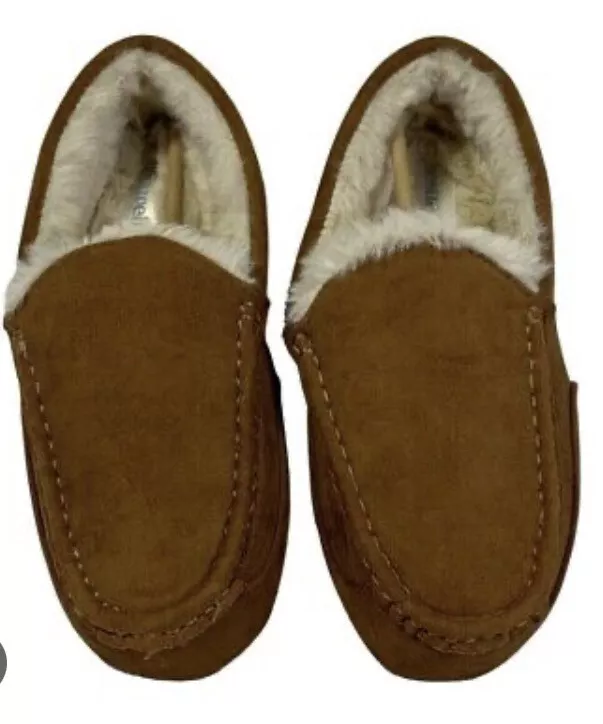 Nestwell Microsuede Mens Slippers Moccasins Size Small 7 8 On Off Foam Insole