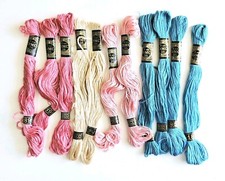 Ten Vintage DMC Mouline Special Embroidery Thread Skeins from 1953