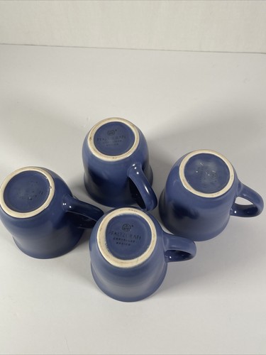 4 Pfaltzgraff Baja Kaffee Tee Tassen Becher lila-blau weiß Blume - Bild 4 von 5
