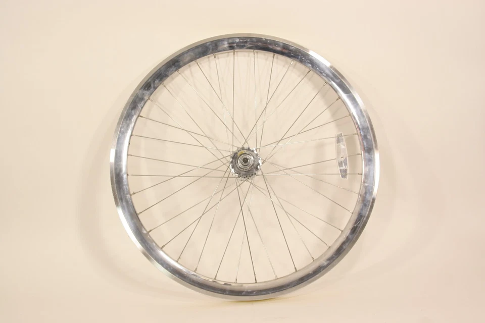 Rueda trasera Fuji 700c pulida abatible/flop engranaje y rueda libre WMSW atornillable 36h 120 mm R49 Foto 2 de 4