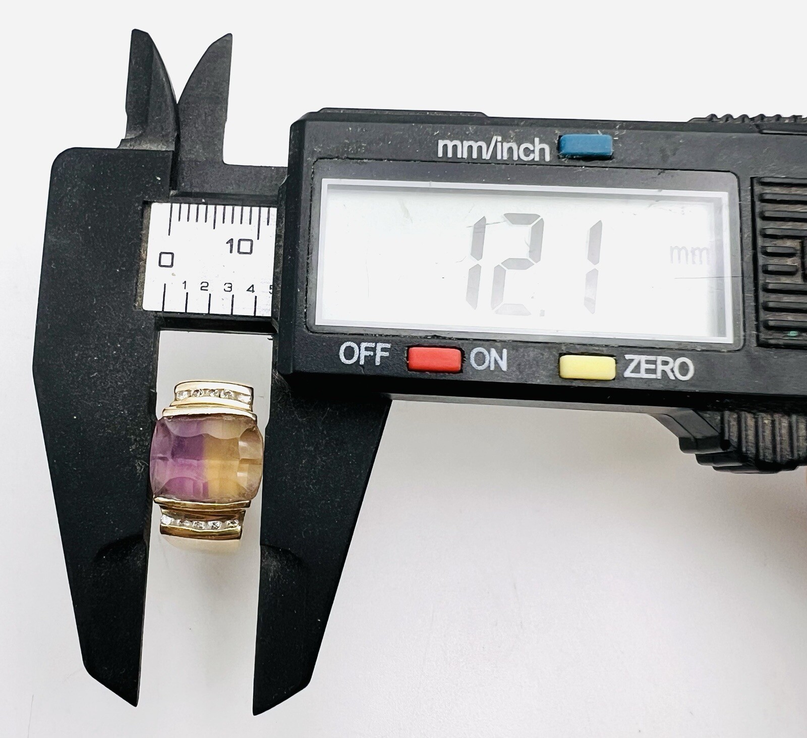 Exquisite 14k Solid Yellow Gold Solitaire Ametrin… - image 12