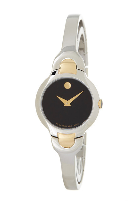 NEW Movado 0605248 Kara Two-Tone Black Dial Stainless Steel  display picture 3