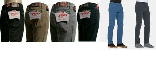 PANTALONE UOMO COTONE Classico Vita Alta Jeans Estivo Gamba Larga Stretch  46-64 EUR 27,99 - PicClick IT