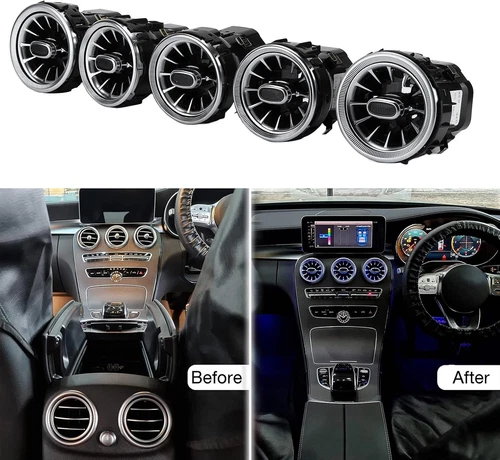 3 Farben Air Vent LED Umgebungslicht für Mercedes Benz C-Klasse W205 GLC X253 DE - Afbeelding 6 van 13