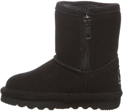BEARPAW Toddler Elle (Black) Zipper Boot Classic Suede Size-