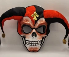 Forum Novelties Sinister Skull Jester Mask Headband Party Halloween Costume NEW