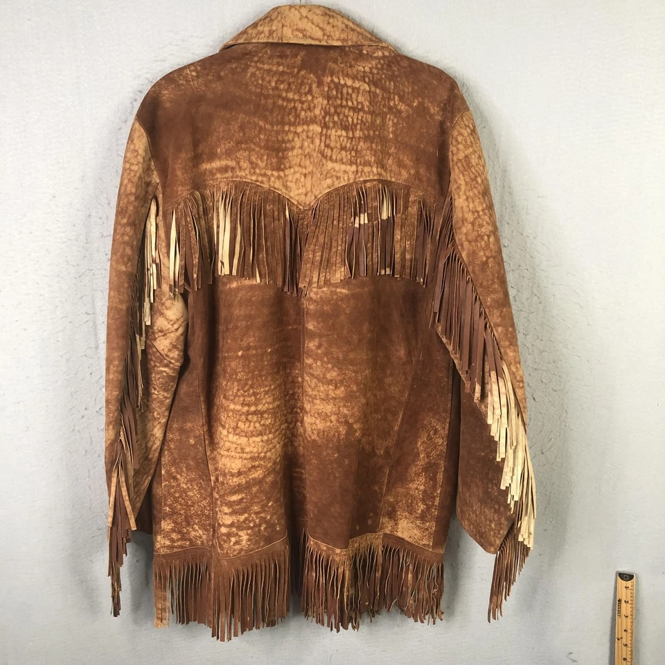 Chaqueta McGregor De Colección Para Hombres 46 Marrón Gamuza Cuero Flecos Western Forrada Vaquero Foto 2 de 4