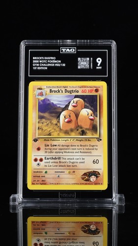 Brock's Dugtrio (1st Edition) graded TAG 9 for sale on eBay