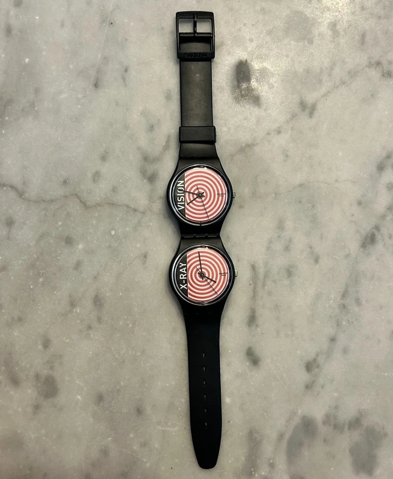 Jeremy Scott x Swatch “X-Ray Vision” Double Watch Model # GZ252S - 33mm Case - Image 2 of 4