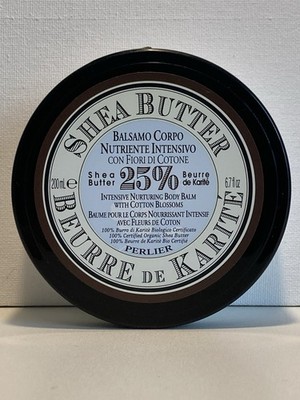 Perlier Shea Butter 25% Nourishing Body Balm Cream With Cotton Blossoms 6.7oz
