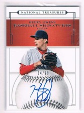 Henry Owens 2016 Panini National Treasures On Card Auto #BS-HO 64/99