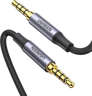UGREEN Aux Kabel 3.5 Klinke auf 3.5 Klinke Kabel , 4 Polig unterstützt Mikrofon