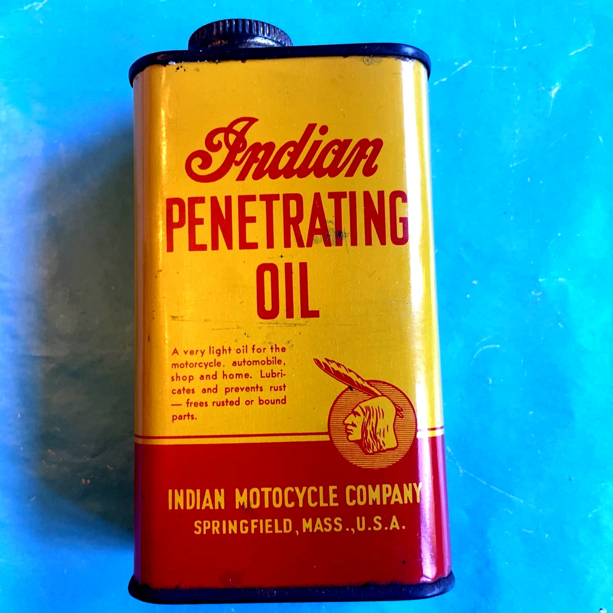 Indian Oil Can In Collectible Gas & Oil Advertising Cans And