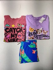3 Piece Tshirt Shorts Lot Girl Size Medium