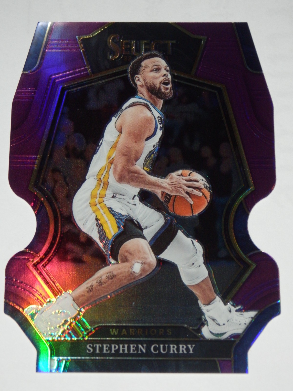 2022-23 Panini Select #127 Stephen Curry Purple Prizms Die Cut 13/99