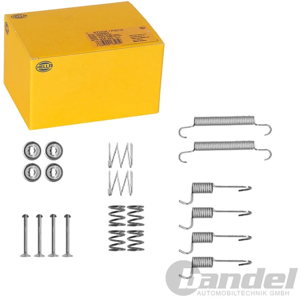 Hella Montagesatz Handbremsbacken ZubehÖR Passend FüR Hyundai Accent KIA RIO |-image