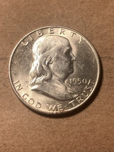 1950 D Franklin Half Dollar - BU - As Shown! (#1511)
