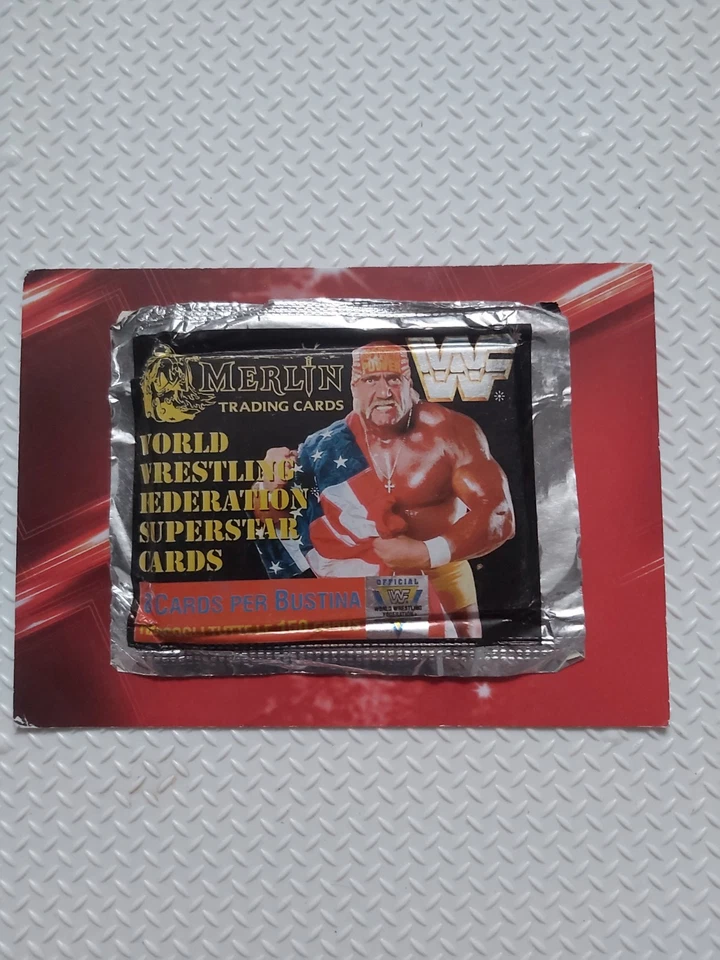 Unopened Pack Merlin Foreign WWF Superstar Trading Cards 1992 WWE - Image 2 of 2