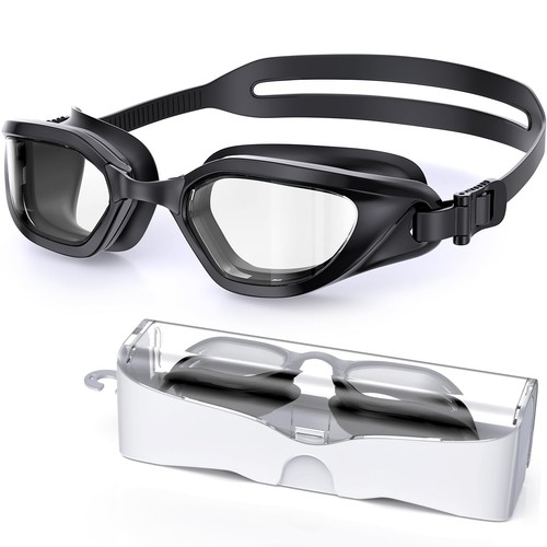 Swim Goggles, Unisex Adult Swimming Goggles Anti Fog Anti UV No Leakage Wide ...