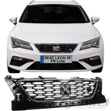 SPORT KÜHLERGRILL WABEN SCHWARZ CHROM LEISTE GRILL für SEAT LEON FR 5F FR-Line
