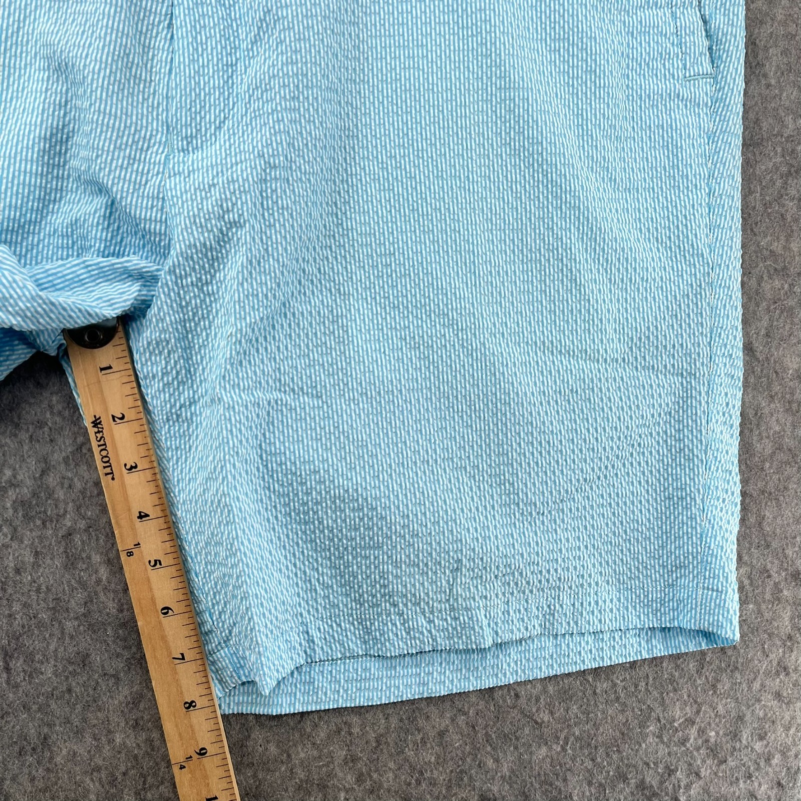 Peter Millar Current Blue Striped Seersucker Perf… - image 4