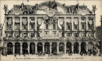 Ak Paris, Les Grands Magasins du Louvre, Fêtes de la Victoire - 4203614