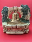 RARE McCoy Gold Liberty Bell Ceramic Planter USA 8th July 1776 Collectible