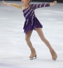 Beautifully Designed crystals hand Made figure skating competition dress.