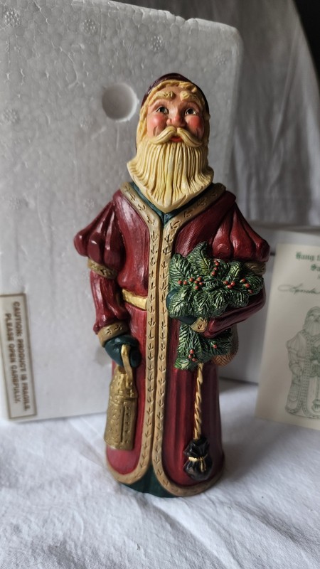 Lenox 1996 Hang The Holly Santa, In Original Box With Certificate