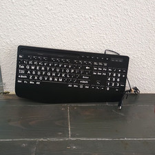 Large PrintWired USB Backlit Standard Keyboar...