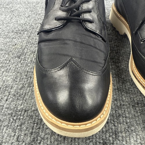 ✅ Tommy Hilfiger Women’s 9M IVAH Wingtip Oxford Sneakers Black Leather - Picture 8 of 16