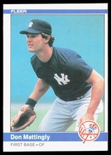 1984 Fleer #131 Don Mattingly RC Rookie Card New York Yankees. rookie card picture