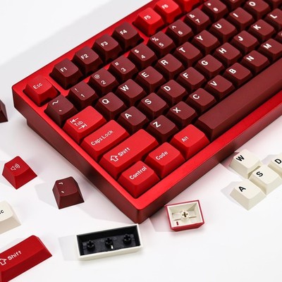 174 Keys Jamon PBT Double Shot Red Keycap Set Cherry Profile 61/64/68/84