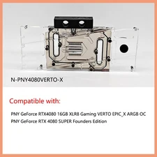 Granzon Full Coverage GPU Block For PNY GeForce RTX 4080 XLR8 GAMING VERTO 16G