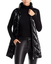 180$ Anorak Down Chevron Quilted Vest Jacket Sleeveless Women's Size XS Black