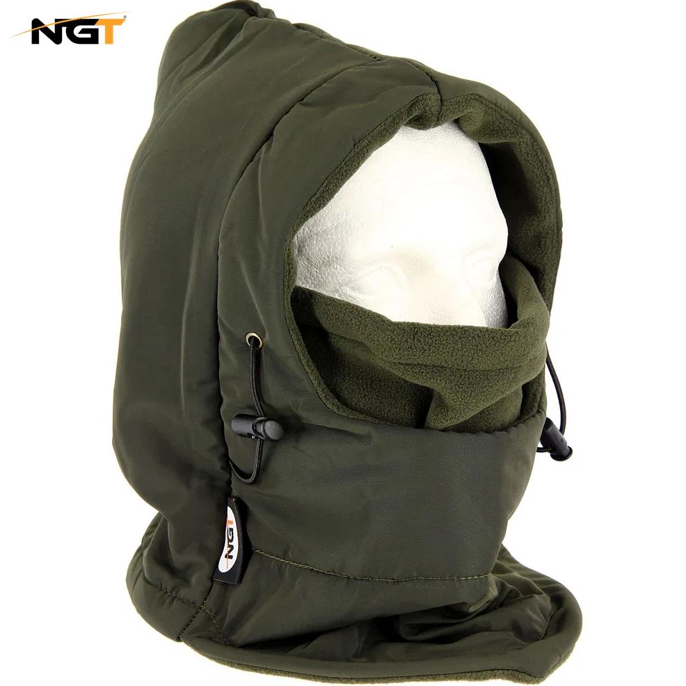 NGT Deluxe Snood Green Carp Fishing Hunting Warm Balaclava Wind Water Restistant