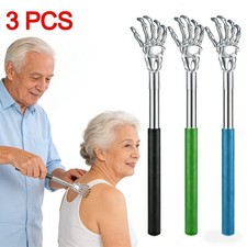 Stainless Steel Back Scratcher Extendable Telescopic Itch Relief Massager Tool