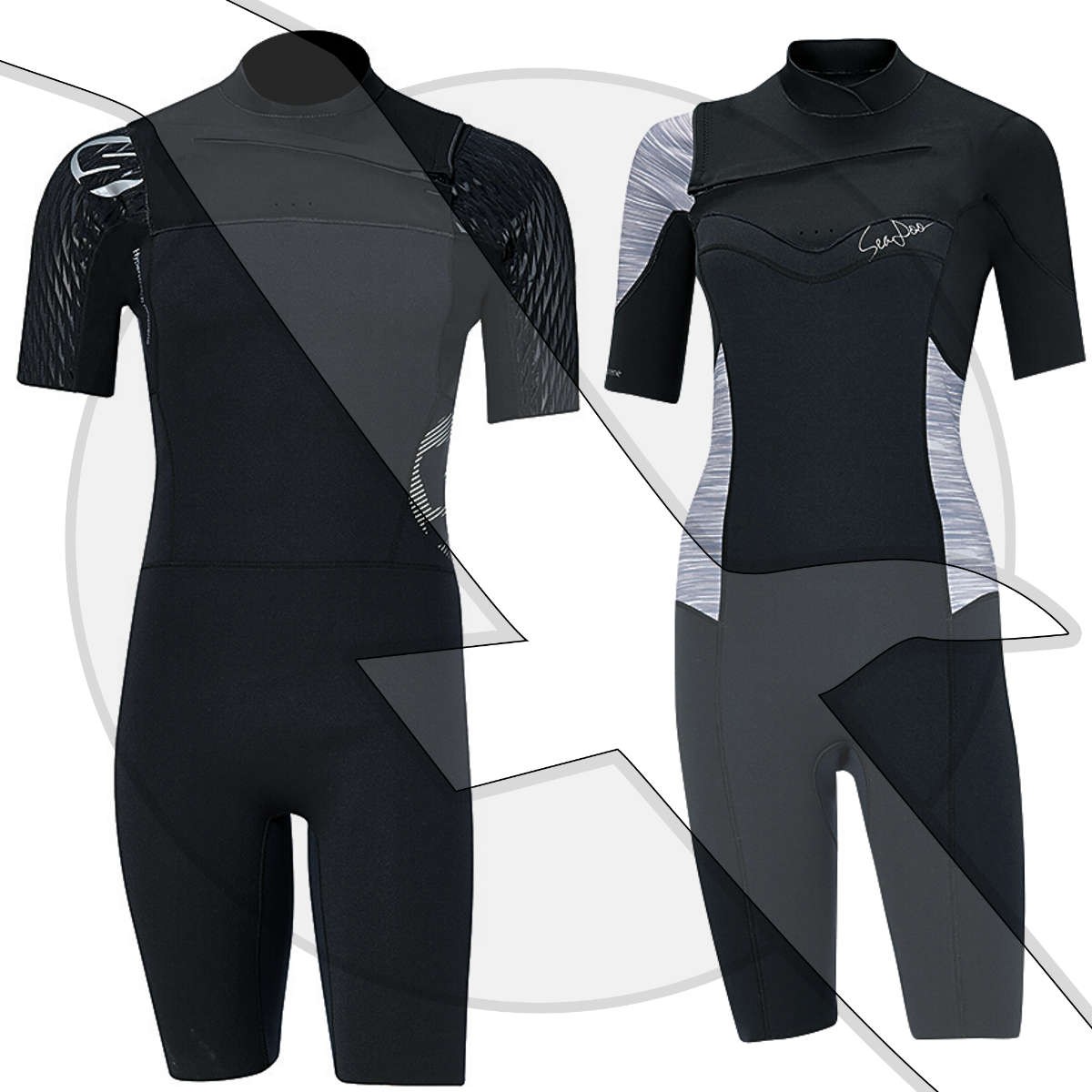 新品未使用sea×me wetsuit «BLARETTE» Sea Doo Mens or Ladies Escape Shorty Wetsuit WaterSki Jet