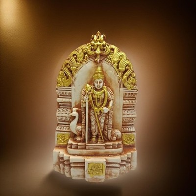 Lord Murugan Kartikeya Hindu Gott Skanda Statue Prunkstück Figur