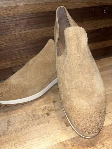 ANTELOPE Women's Tan Suede Flat Shoes Slip On Loafer Almond Toe IS 8 EU 39 NWOB