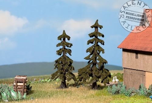NOCH 21920 - H0 1:87 - st di 2 alberi pini con altezza 8,5 e 9,5 cm | Condition: Nuovo