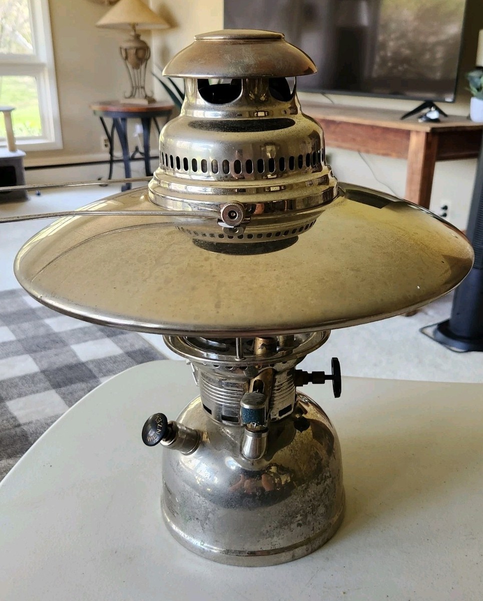 WENZEL 1887 Pressure LANTERN Nickel Plated Kerosene #823018 Globe