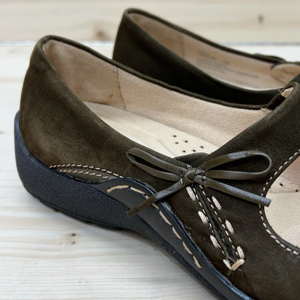 Zapatos Naturalizer Mujer 7M Diario Marrón Gamuza Cuero Mary Jane Bow Foto 2 de 4