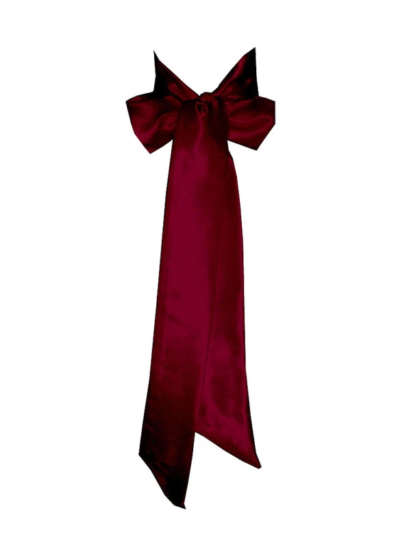 Satin sash with shop bow